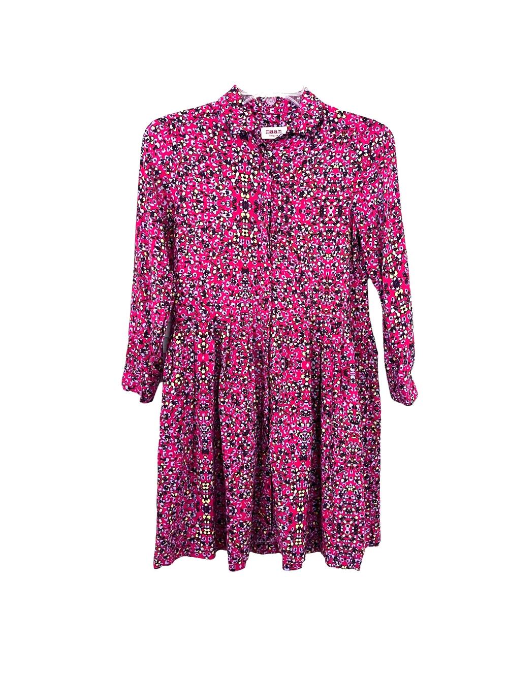Maan girls floral button front dress size 12